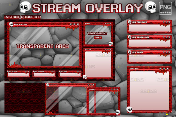 Download Kawaii Twitch Overlay Package Stream - Overlay Collection
