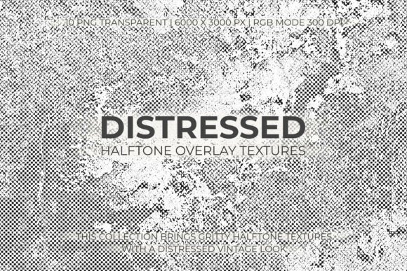 Download Distressed Halftone Overlay Textures - Overlay Collection