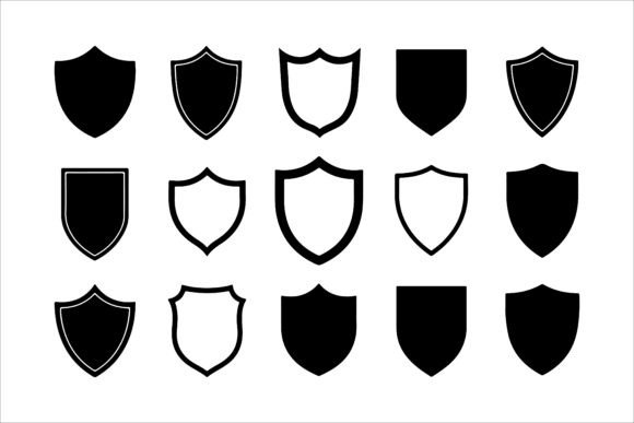 Download Shield Vector Silhouette Design - Silhouette Collection