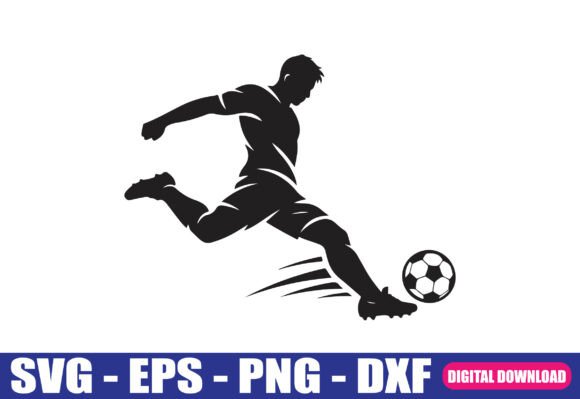 Download Soccer Player Kick Silhouette SVG - Silhouette Collection