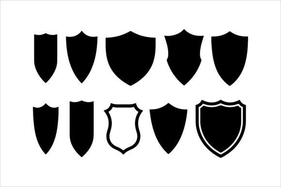 Download Shield Vector Silhouette Design - Silhouette Collection