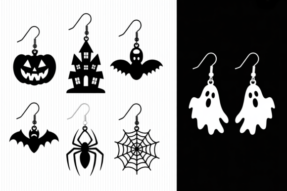 Download Halloween Earring Silhouette Bundle - Silhouette Collection
