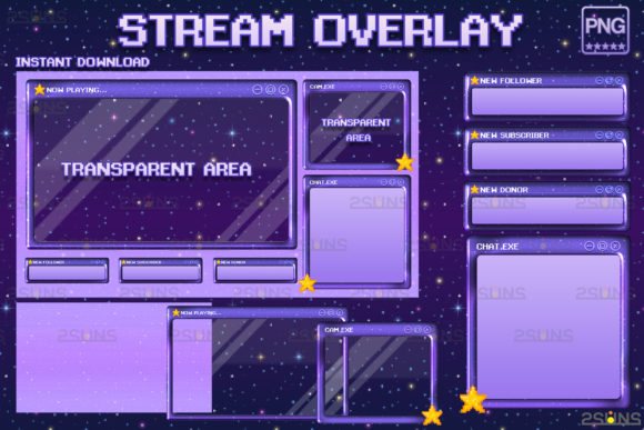 Download Kawaii Twitch Overlay Package Stream - Overlay Collection