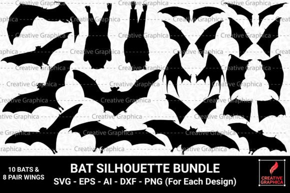 Download Bat and Bat Wings Silhouette Bundle - Silhouette Collection
