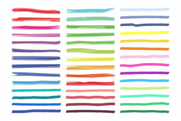 Download Marker Lines. Color Ink Pen Brush Stroke - Lines Collection