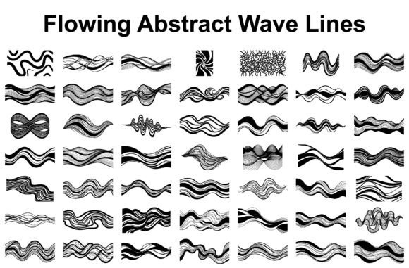 Download Flowing Abstract Wave Lines - Lines Collection